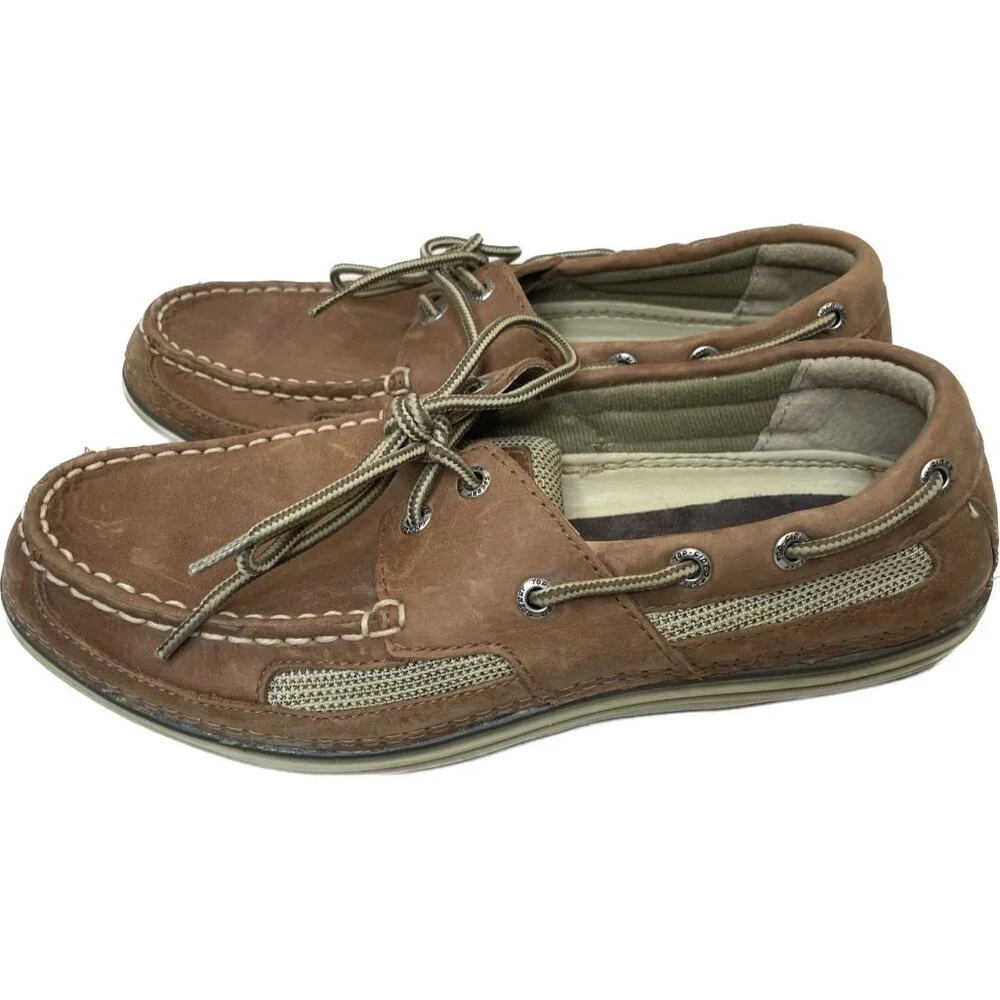 Sperry Top Sider Men's Sz 9.5 M Brown Leather Boat Deck Shoes Loafers NWOT